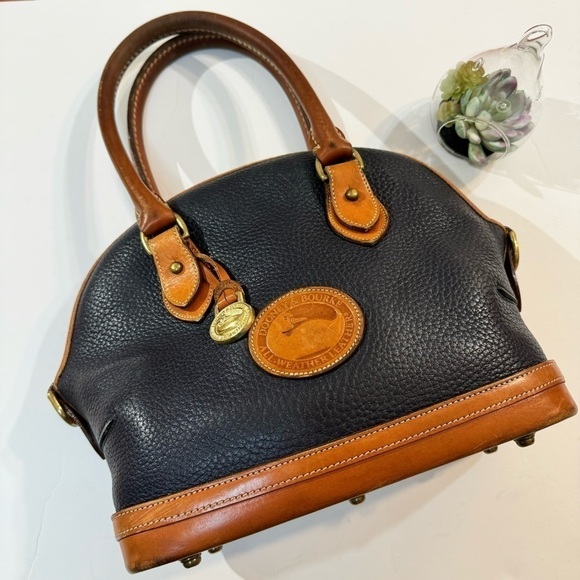 Dooney & Bourke Handbags - Vintage Dooney and Bourke Norfolk Collection
All-Weather Leather Bag Blue